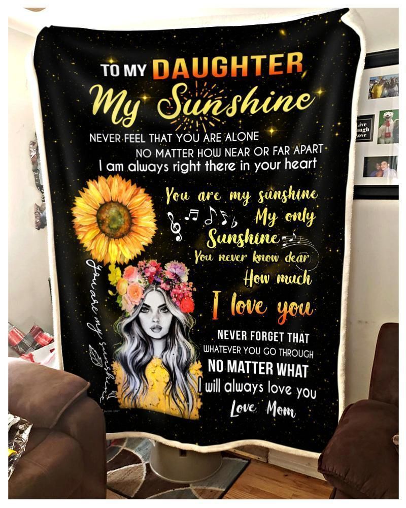 Daughter – My Only Sunshine Fleece Blanket
