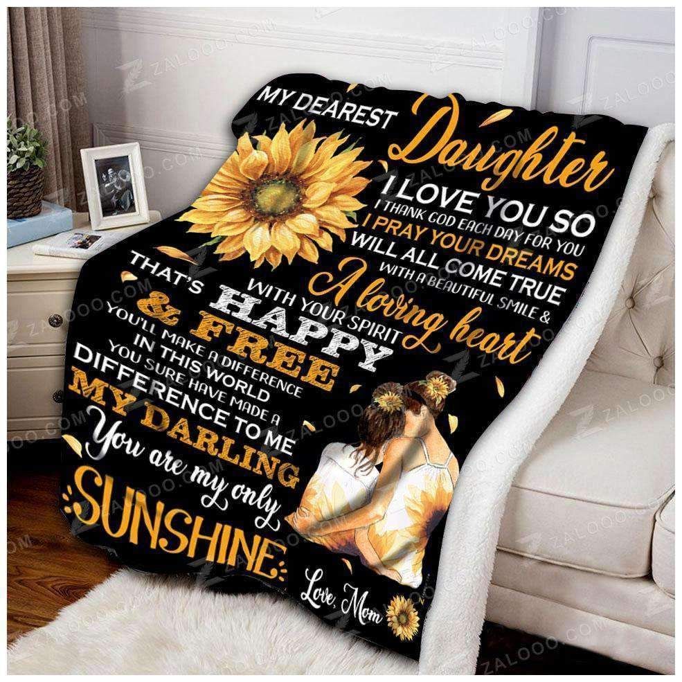 Daughter – My Only Sunshine Fleece Blanket