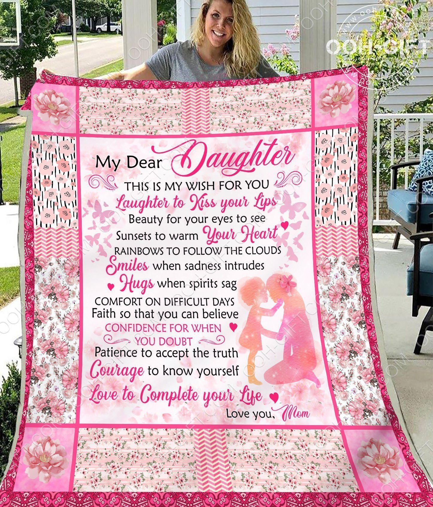 Daughter My Wish For You Sherpa Fleece Blanket