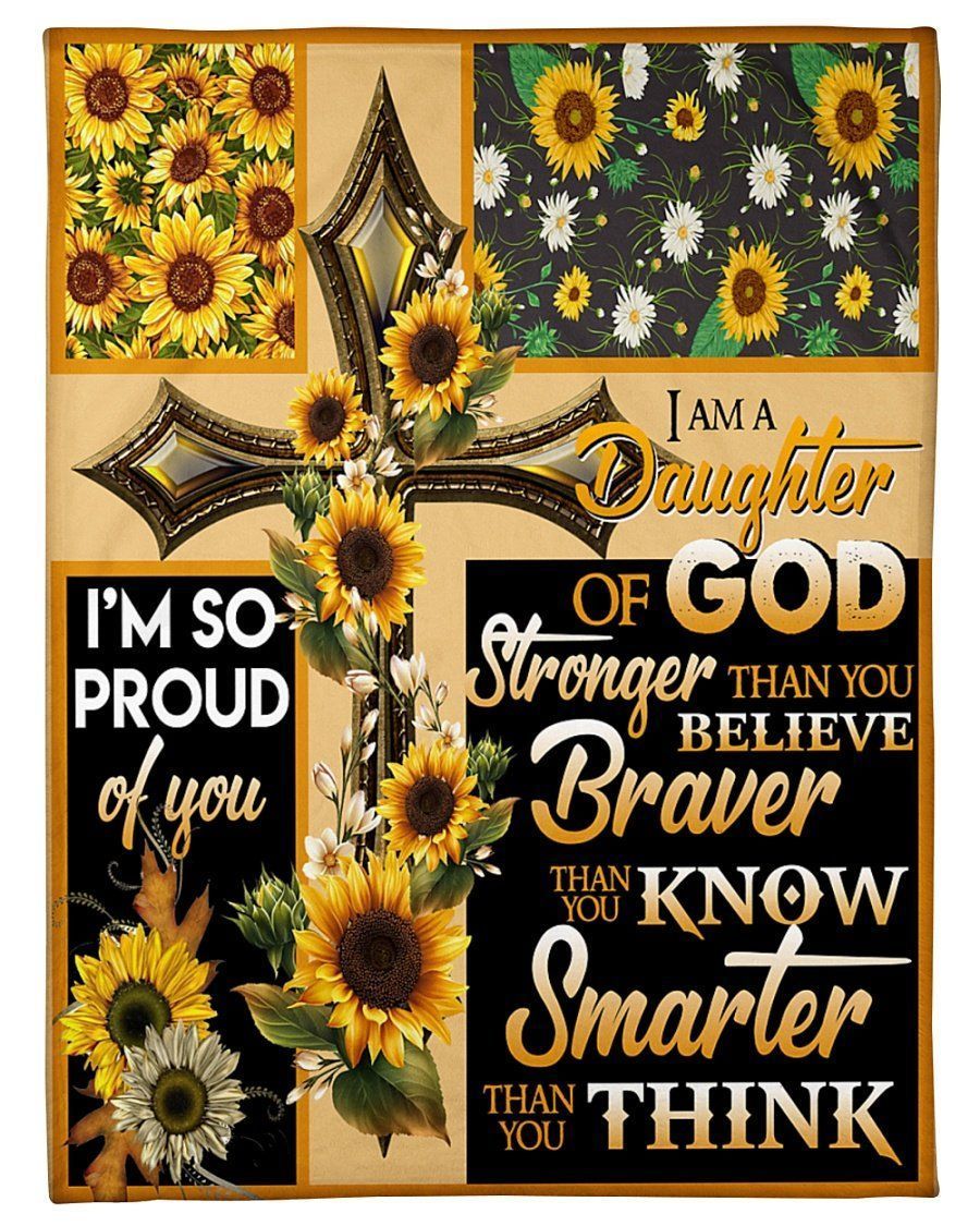 Daughter Of God Stronger Than You Believe Braver Than You Know Smarter Than You Think Fleece Blanket
