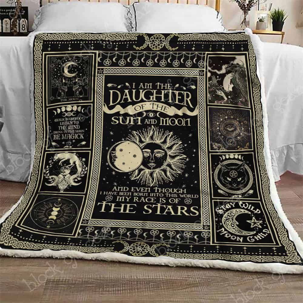 Daughter Of The Sun And Moon Fleece Blanket