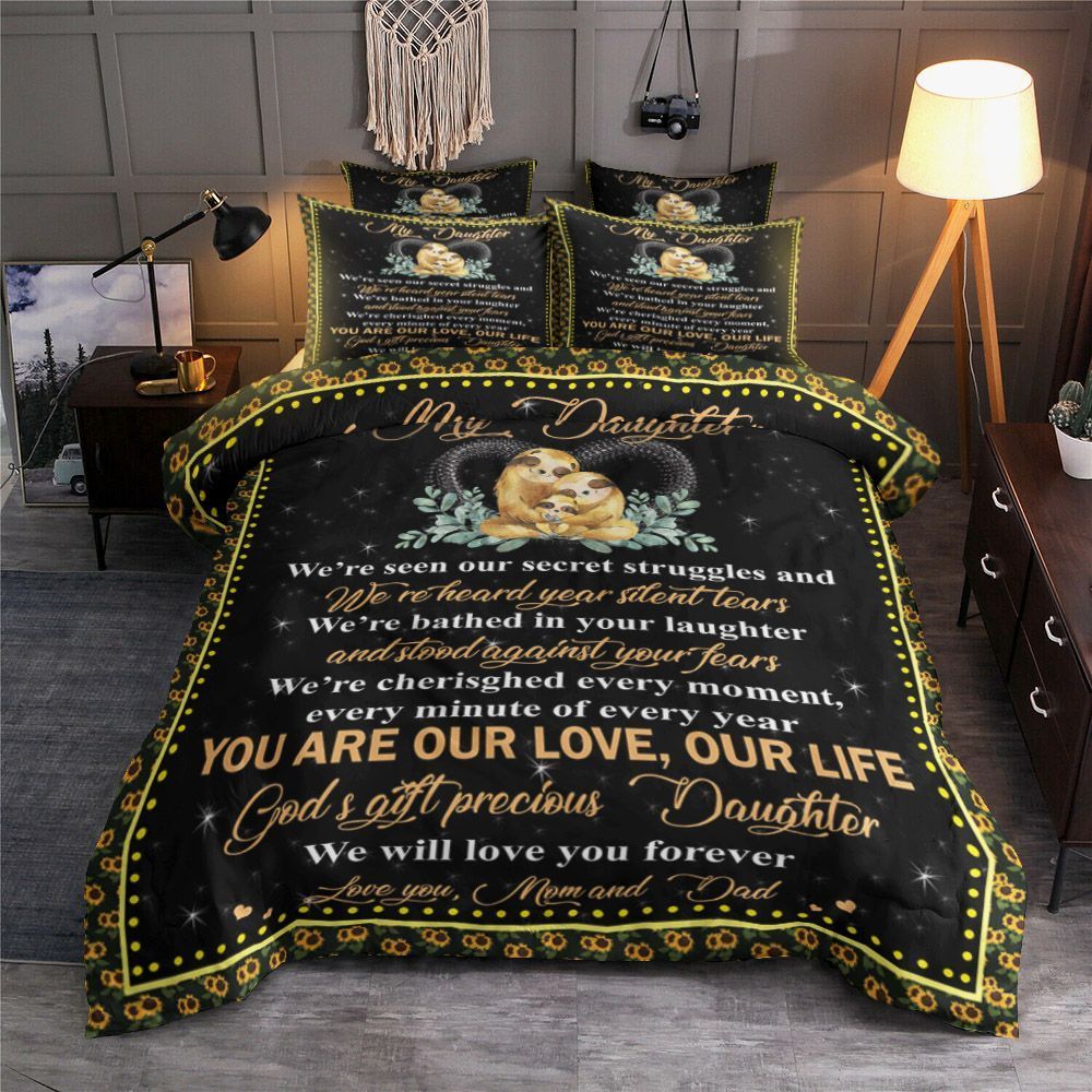 Daughter Our Love Our Life Home Garden Linens Bedding Set
