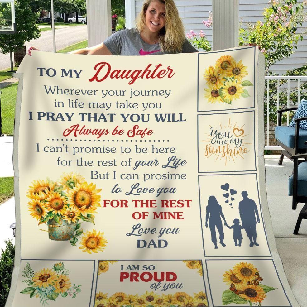 Daughter Promise To Love You For The Rest Of Mine Sherpa Fleece Blanket