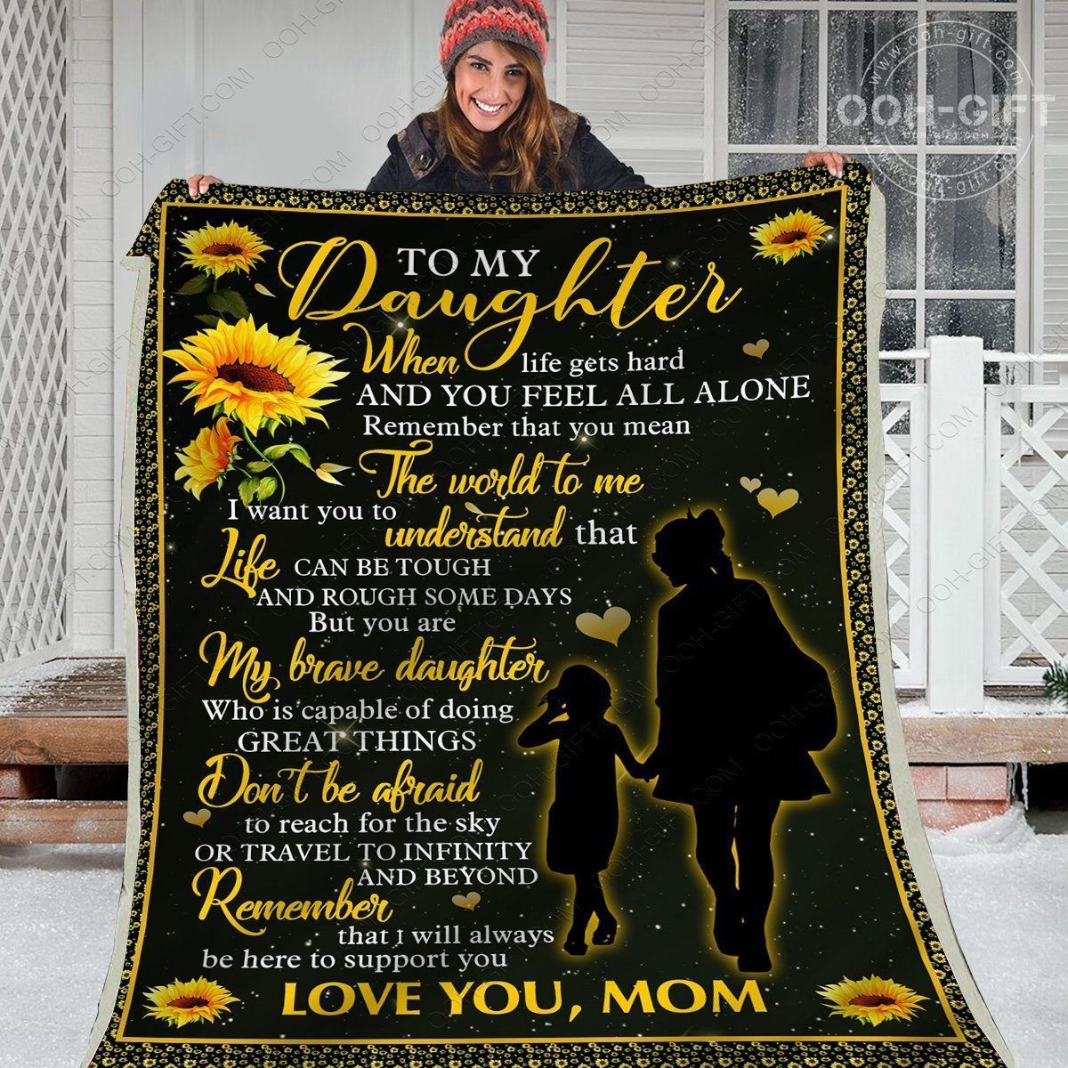 Daughter Remember I Love You Sherpa Fleece Blanket