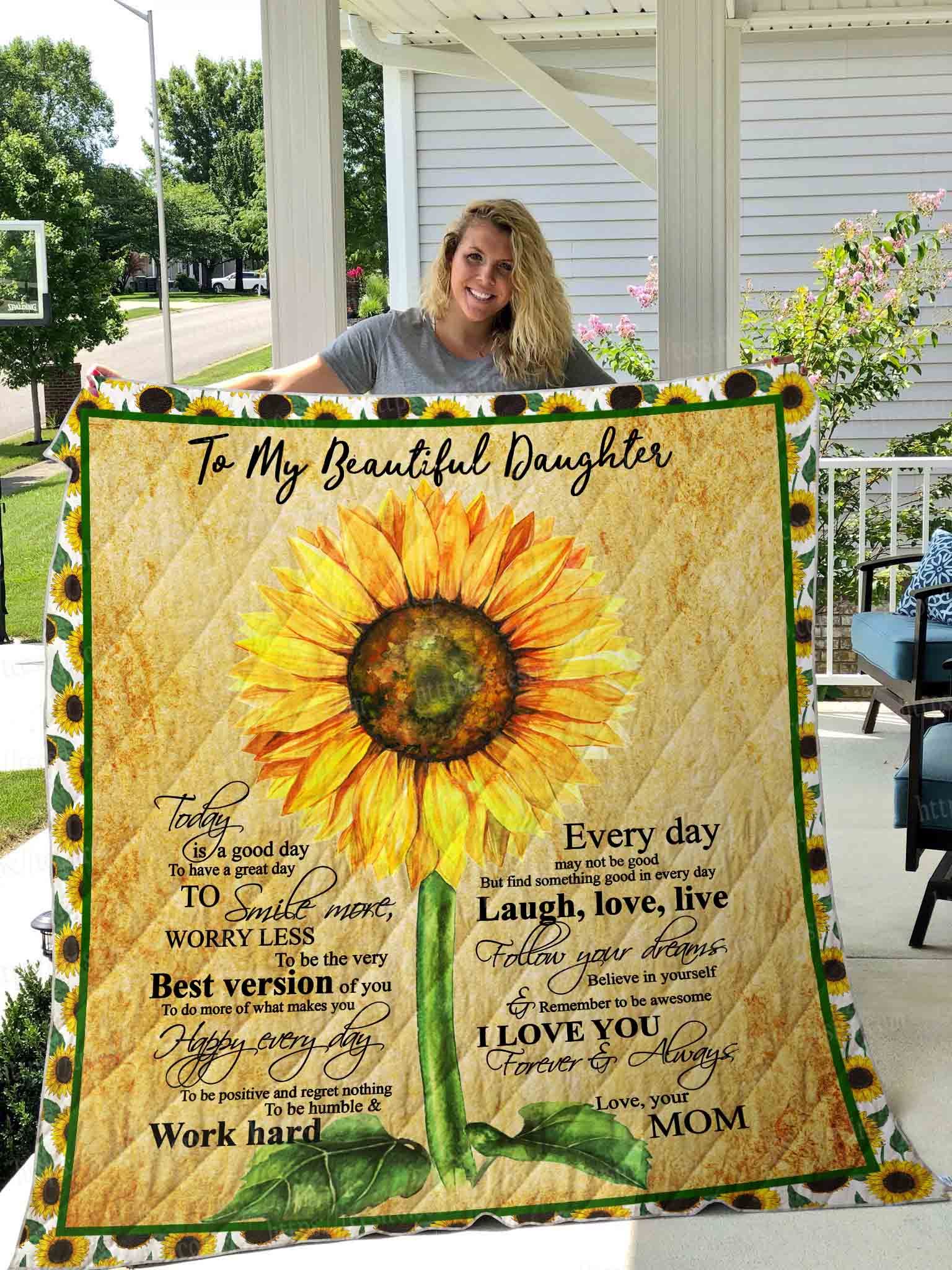 Daughter  Sunflower Quilt Blanket DHC1501396VT