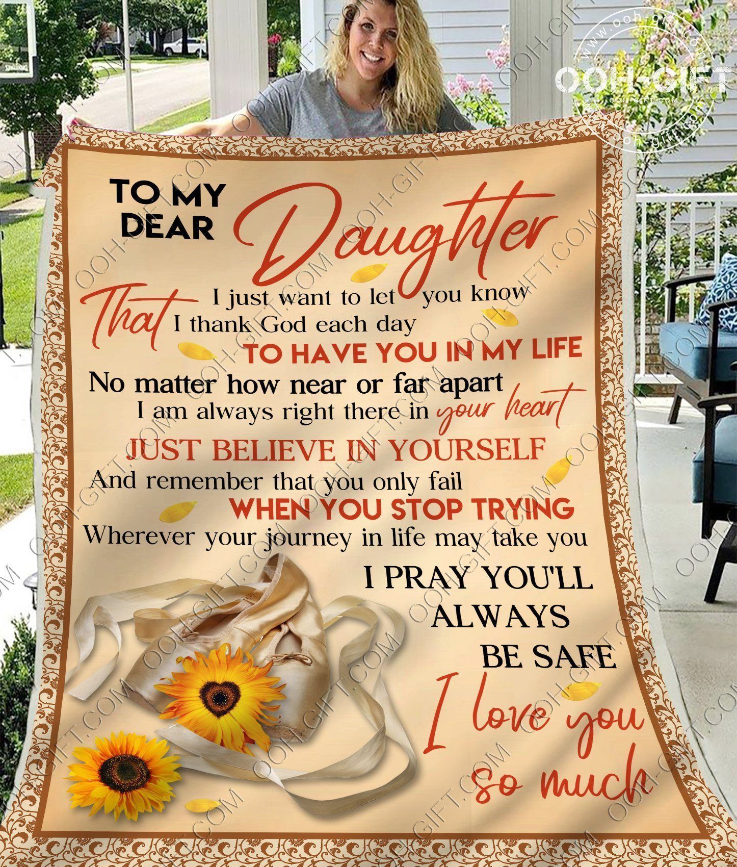 Daughter Thank God To Have You Sherpa Fleece Blanket