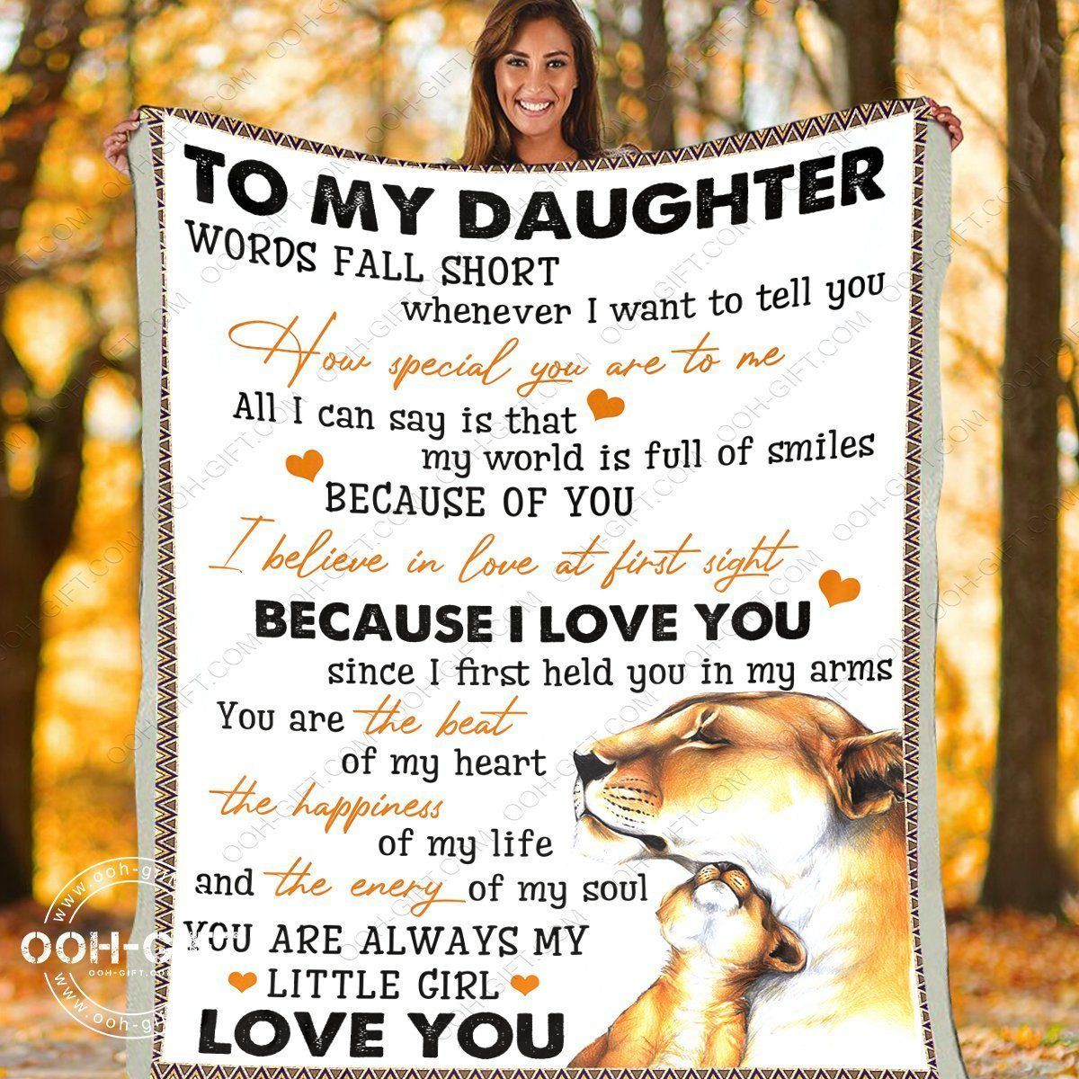 Daughter The Happiness Of My Life Sherpa Fleece Blanket