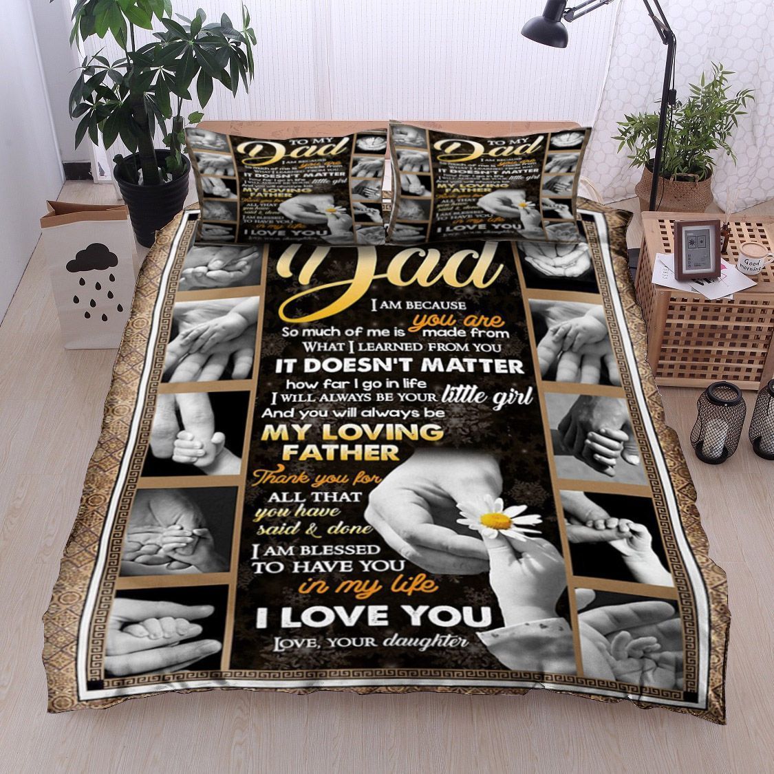 Daughter To Dad Bedding Set