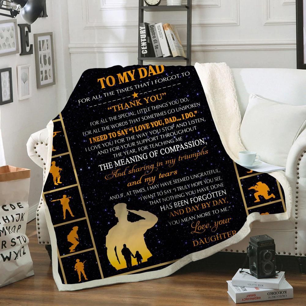 Daughter To Dad For All The Times Quilt Blanket DHC3101310LT