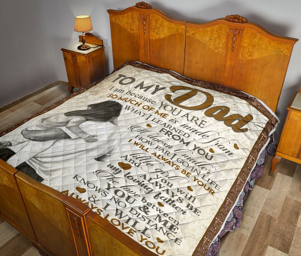 Daughter To Dad Quilt Blanket DHC02011112DD