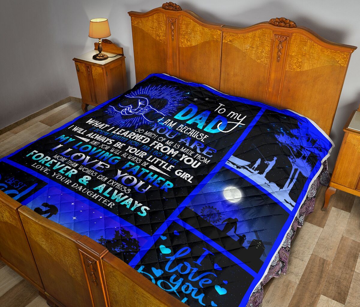 Daughter To Dad Quilt Blanket DHC02011177DD