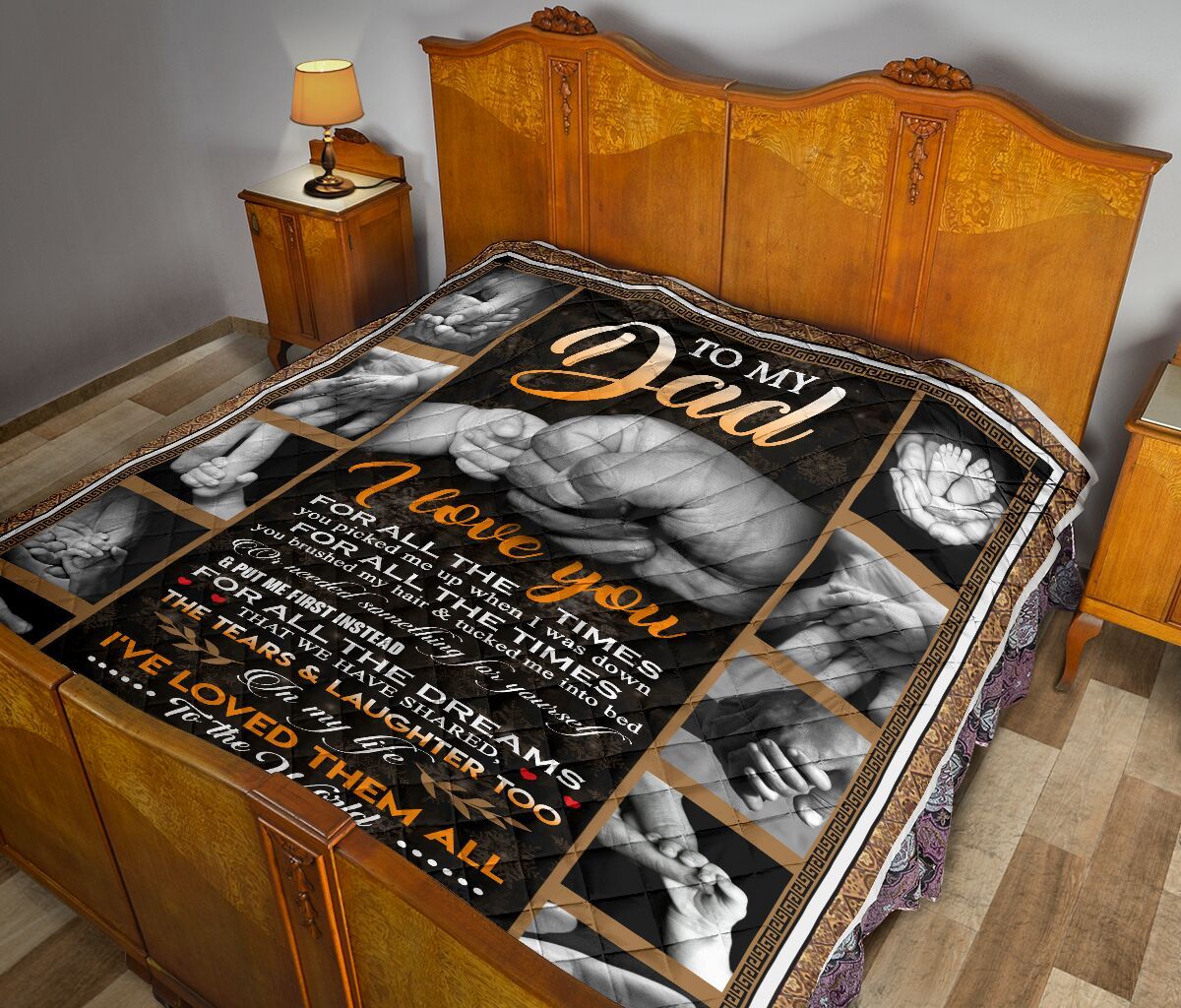 Daughter To Dad Quilt Blanket DHC02011606DD