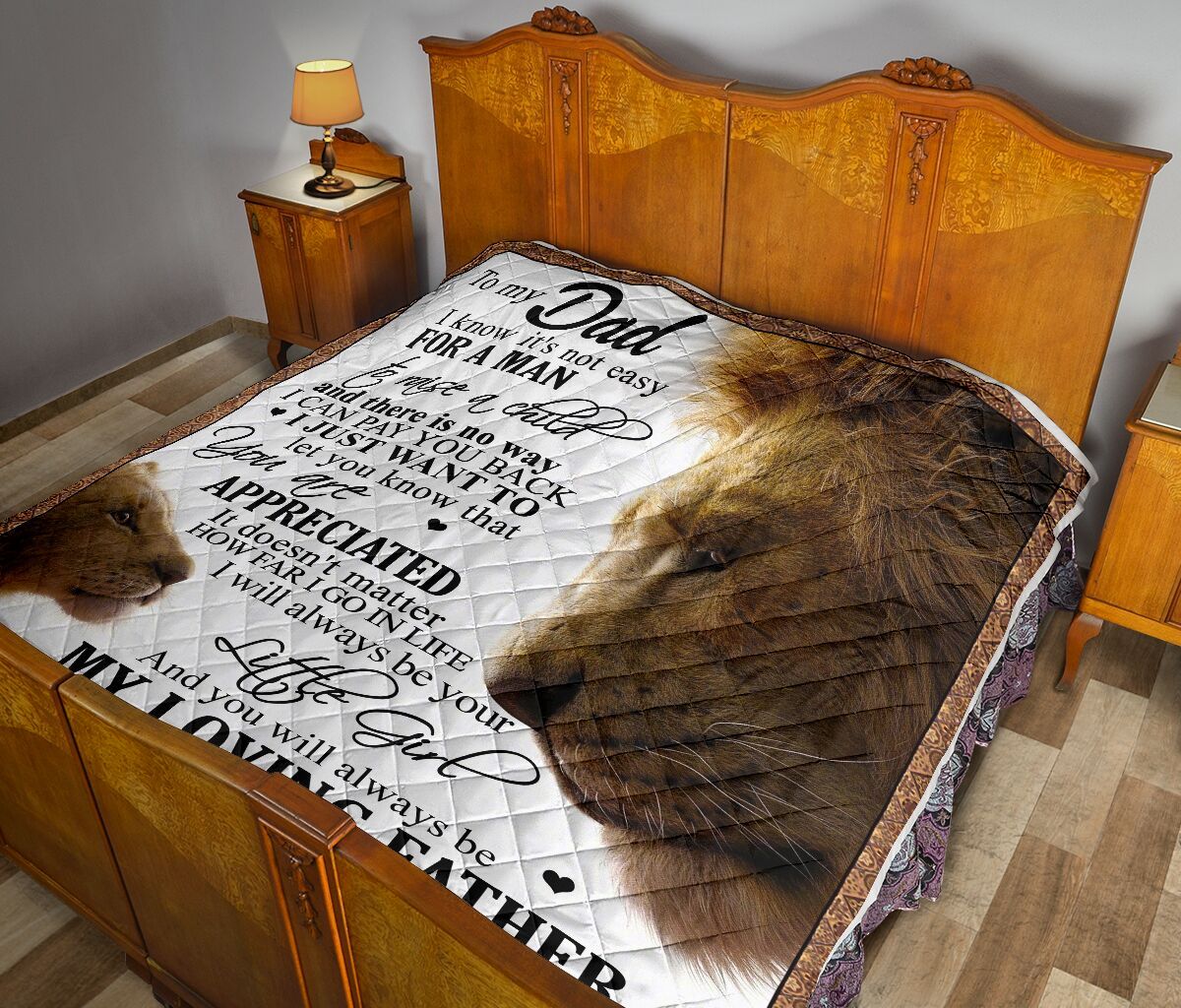 Daughter To Dad Quilt Blanket DHC02011616DD