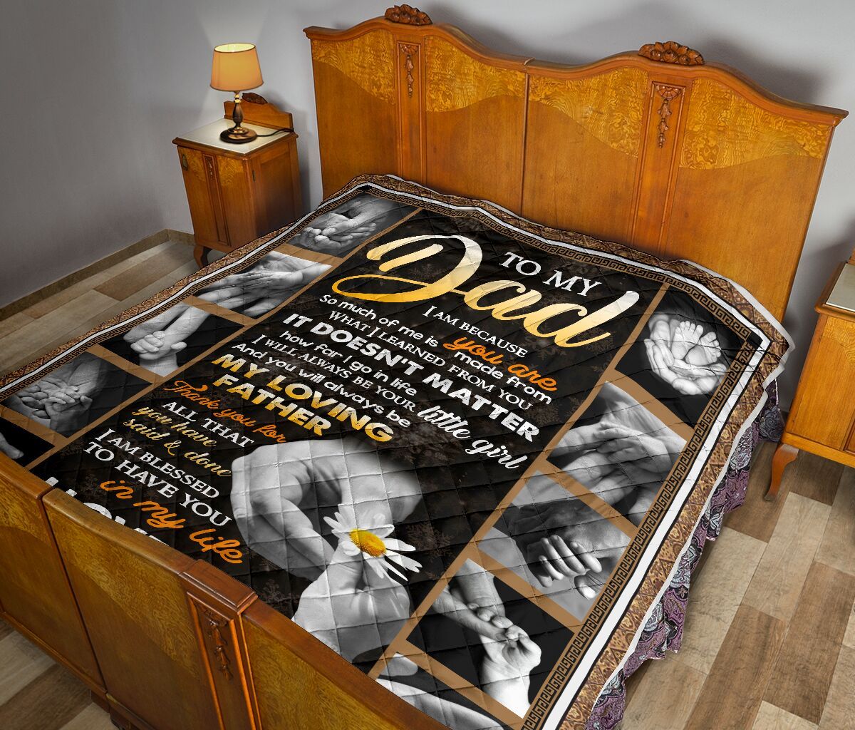 Daughter To Dad Quilt Blanket DHC02011669DD