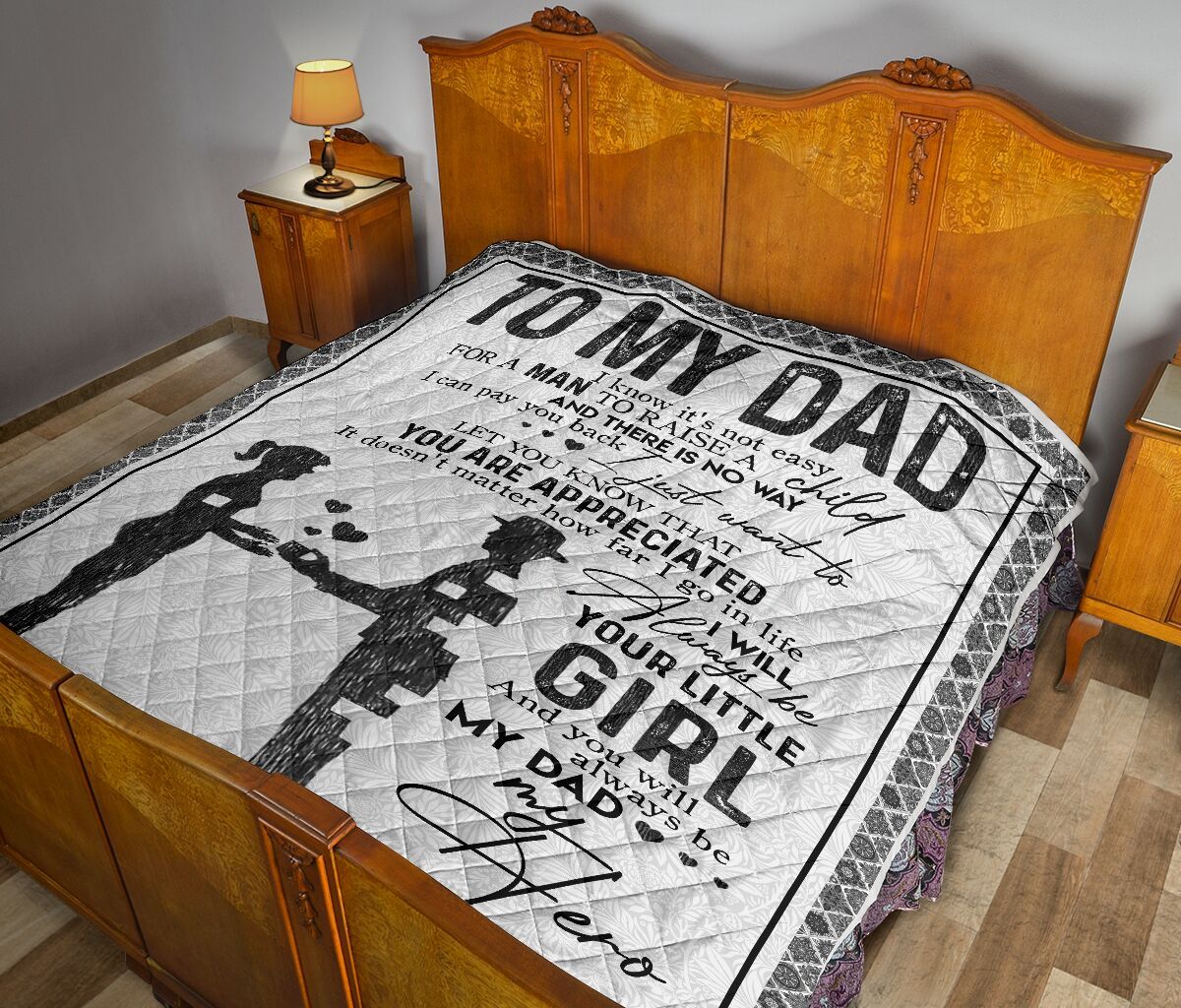 Daughter To Dad Quilt Blanket DHC02011769DD