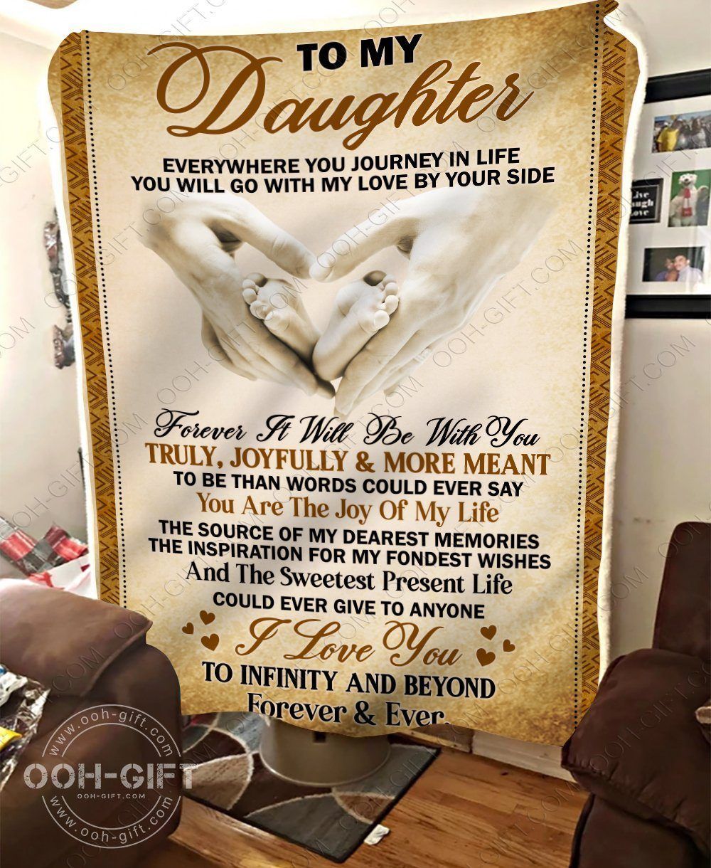 Daughter To Infinity And Beyond Sherpa Fleece Blanket