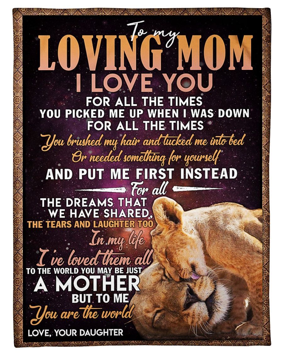 Daughter To Mom And Put Me First Instead Sherpa Fleece Blanket