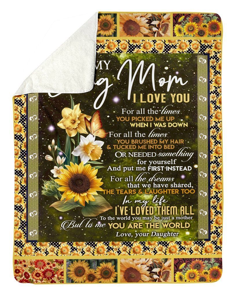Daughter To Mom Sherpa Fleece Blanket