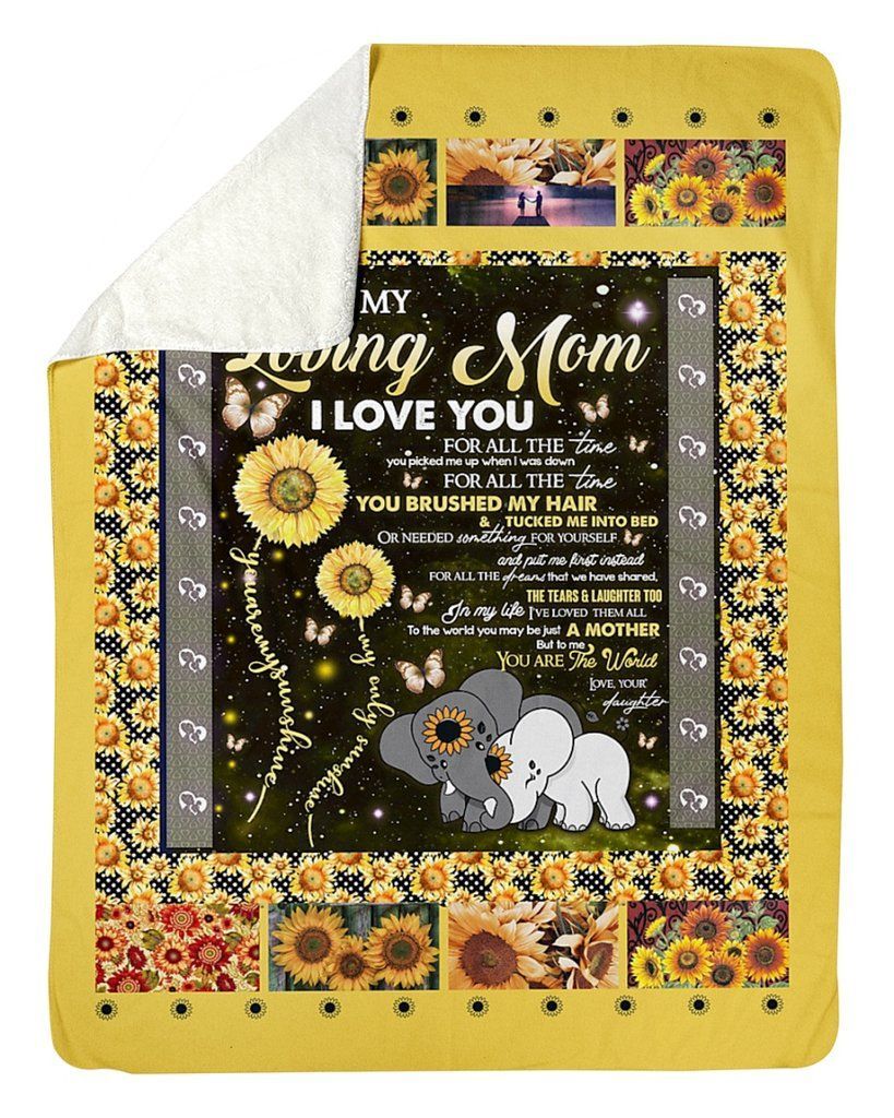 Daughter To Mom Sherpa Fleece Blanket