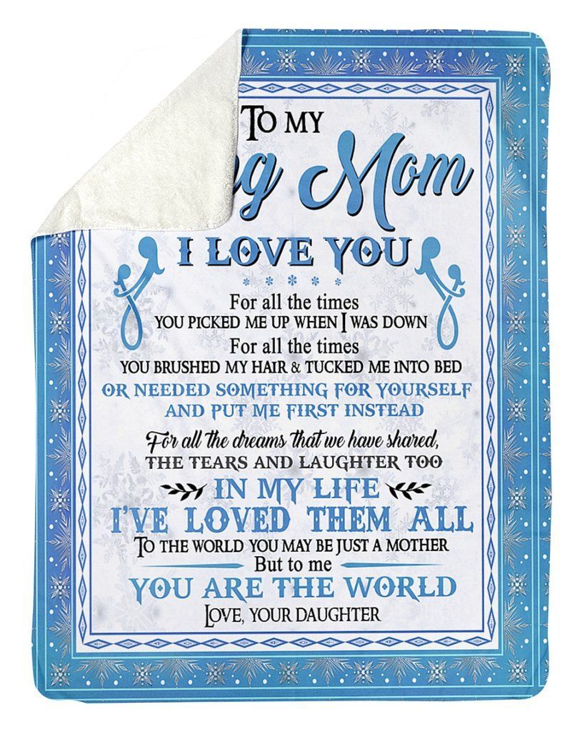 Daughter To Mom Sherpa Fleece Blanket