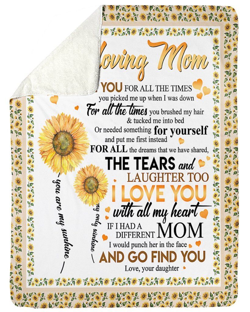 Daughter To Mom Sherpa Fleece Blanket