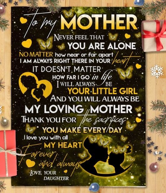 Daughter To Mom Sherpa Fleece Blanket