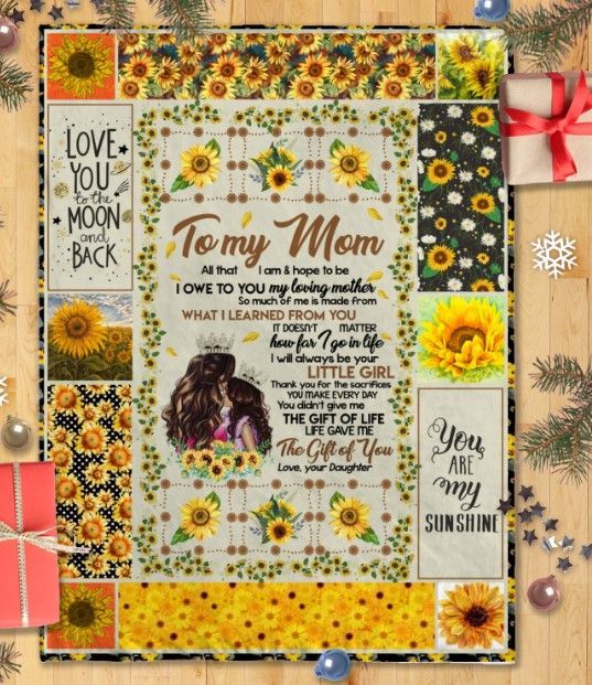 Daughter To Mom Sherpa Fleece Blanket