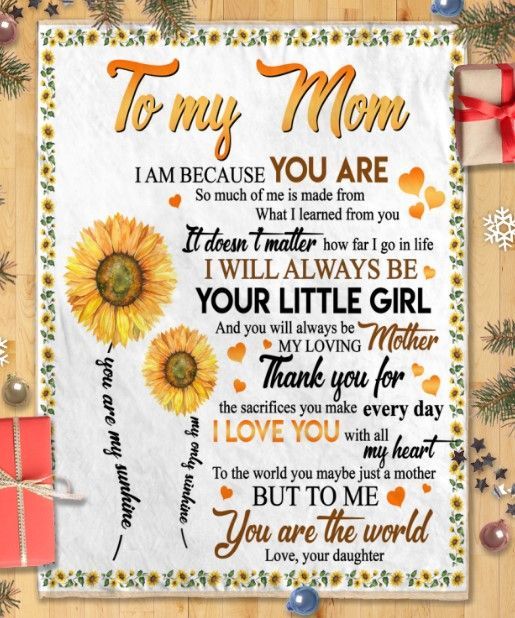 Daughter To Mom Sherpa Fleece Blanket