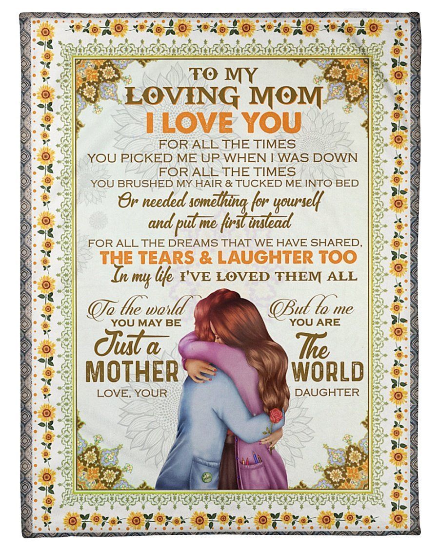 Daughter To Mom Custom Desgin For Family Fleece Blanket
