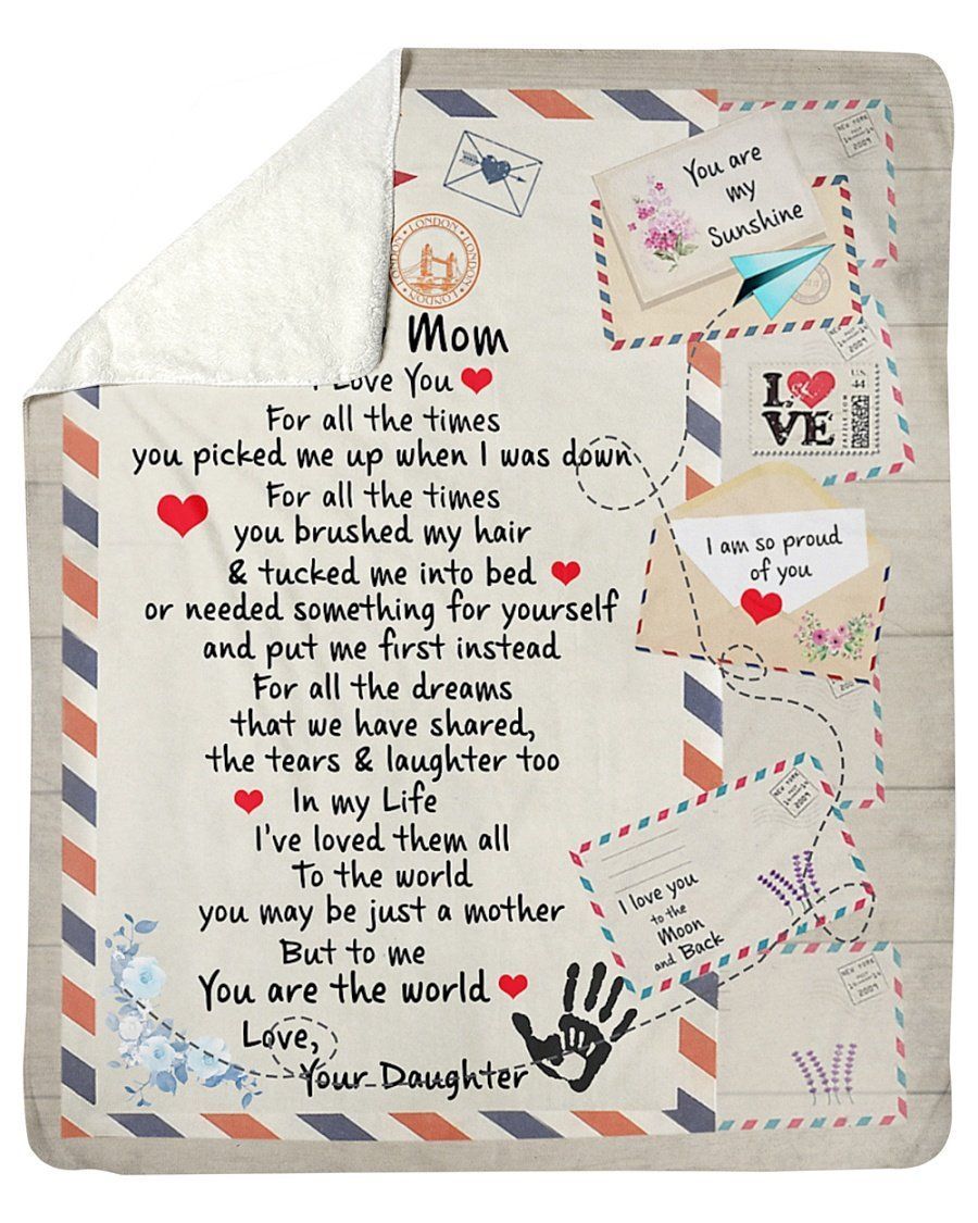 Daughter To Mom Fleece Blanket I Love You For All The Times Sherpa Blanket