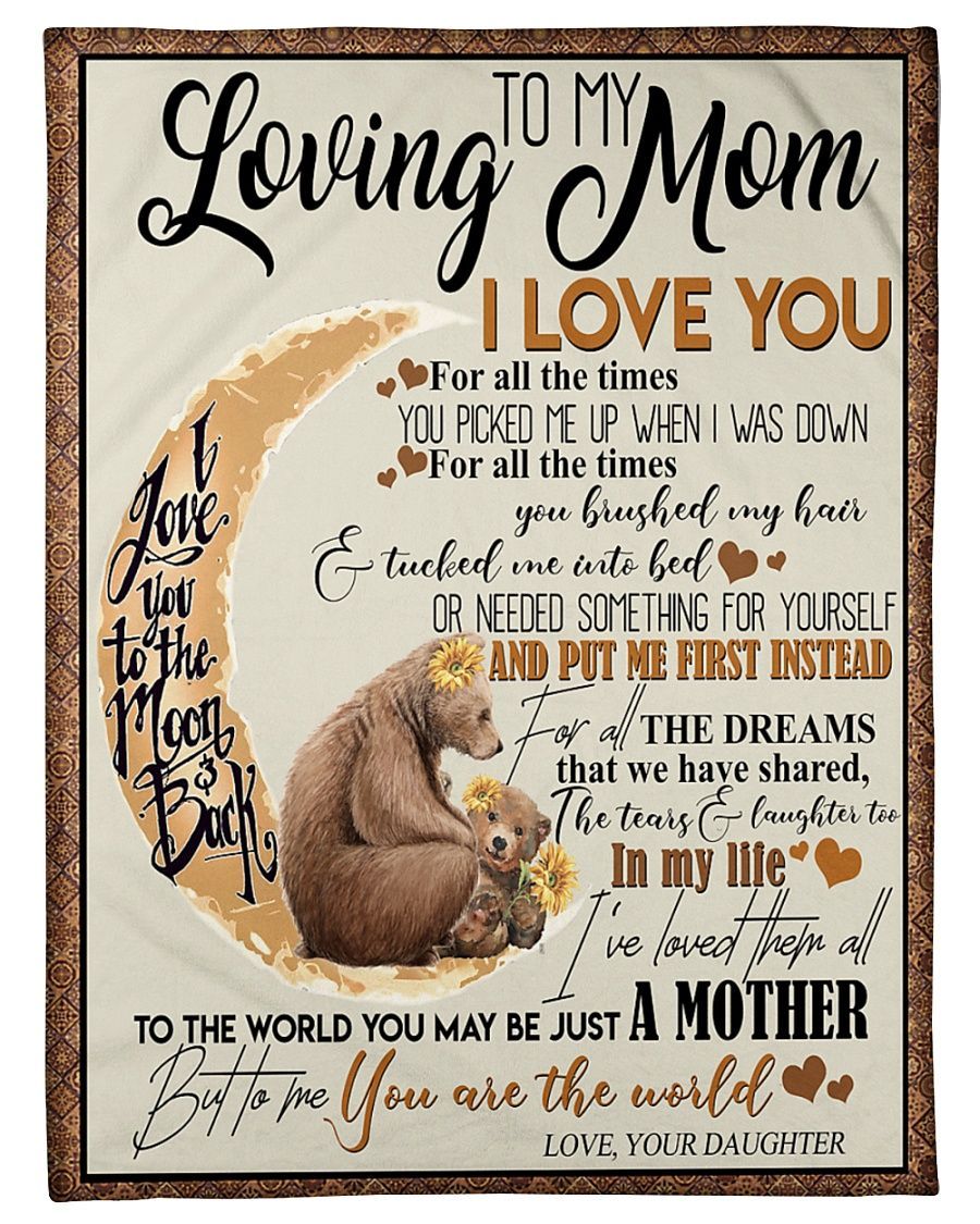 Daughter To Mom For All The Dreams Sherpa Fleece Blanket