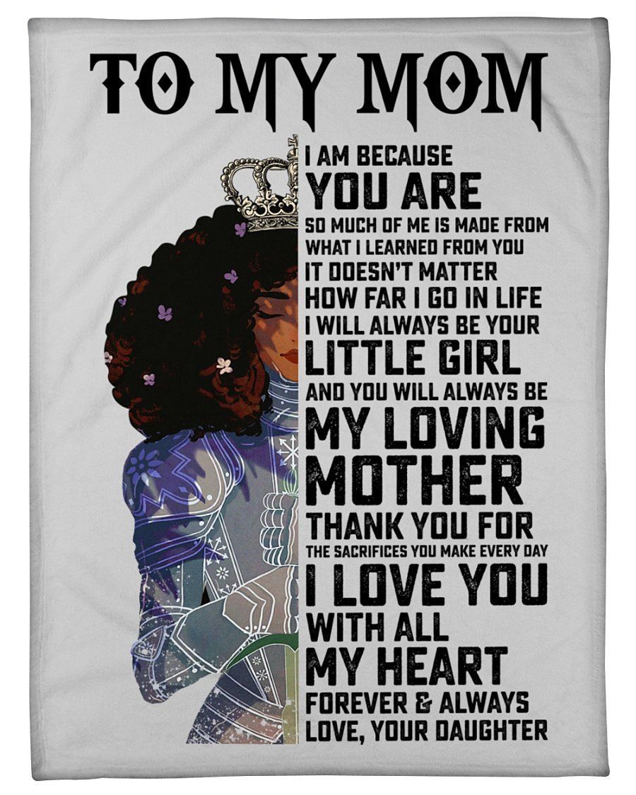Daughter To Mom I Love You With All My Heart Fleece Blanket Fleece Blanket