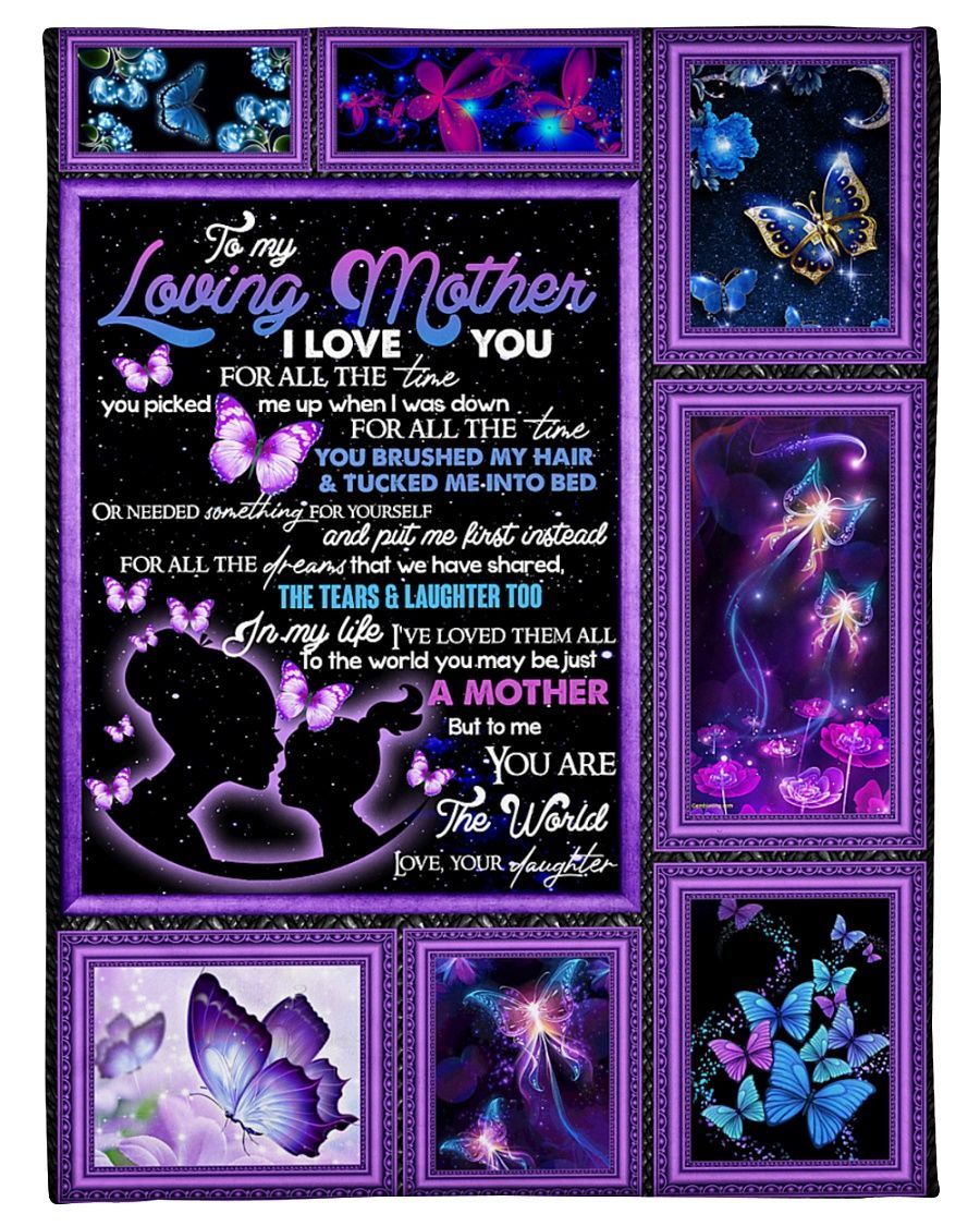 Daughter To Mom To My Loving Mother Sherpa Fleece Blanket