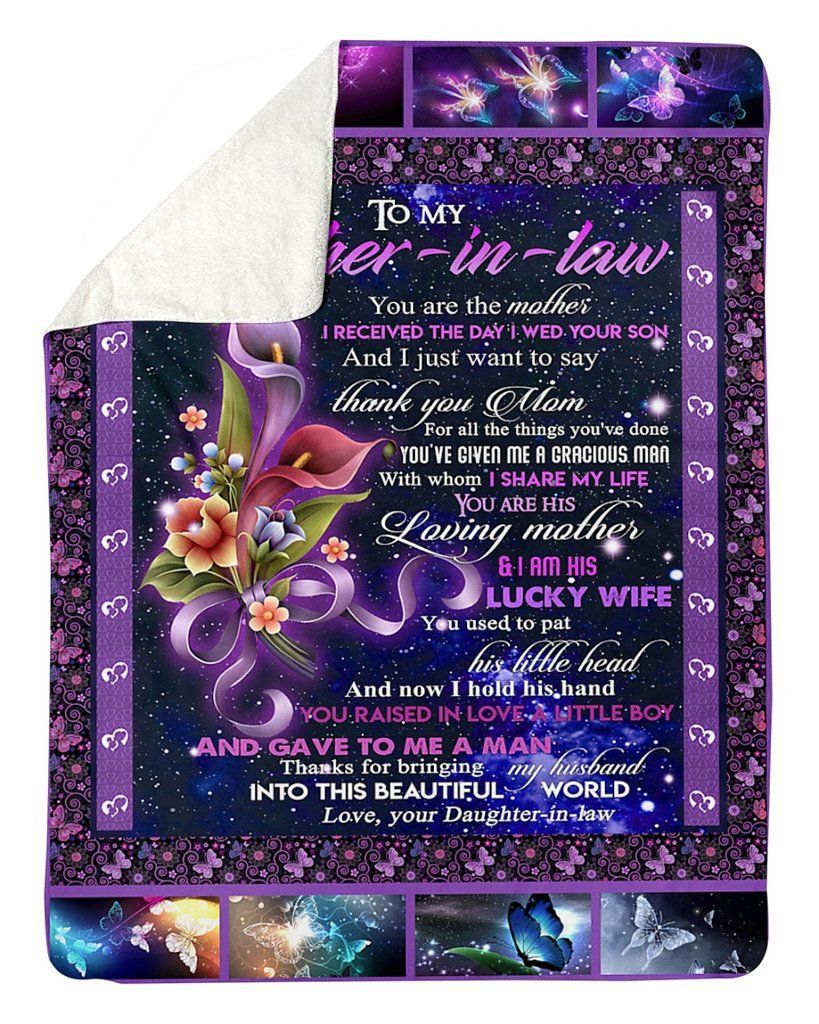 Daughter To MotherInLaw Sherpa Fleece Blanket