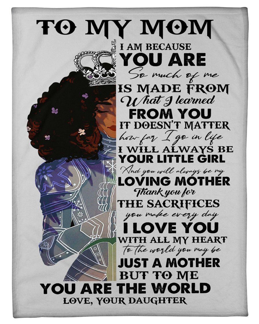Daughter To My Mom You Are The World Fleece Blanket Fleece Blanket