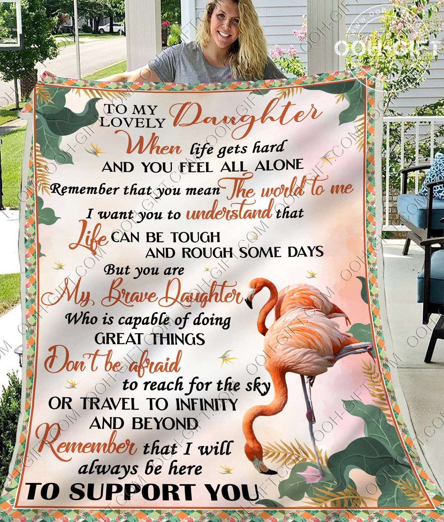 Daughter Travel To Infinity Sherpa Fleece Blanket