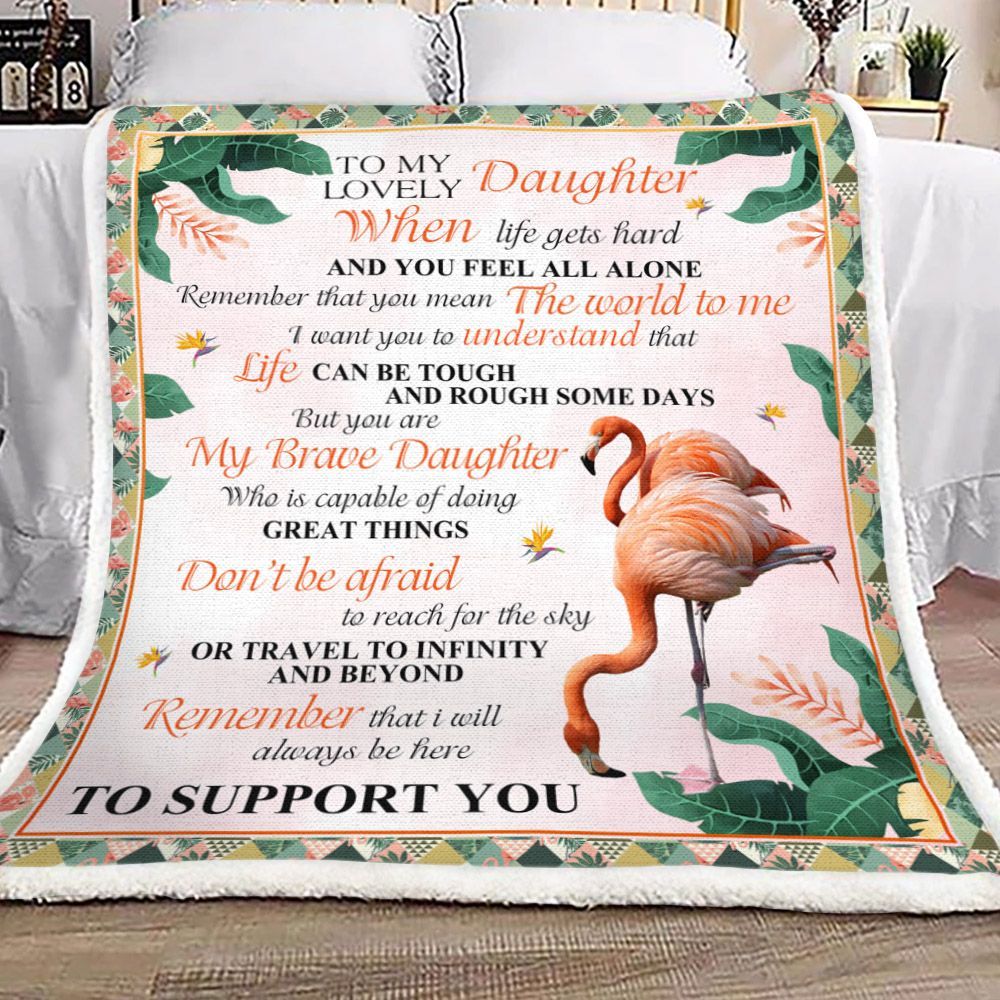 Daughter Travel To Infinity Sherpa Fleece Blanket