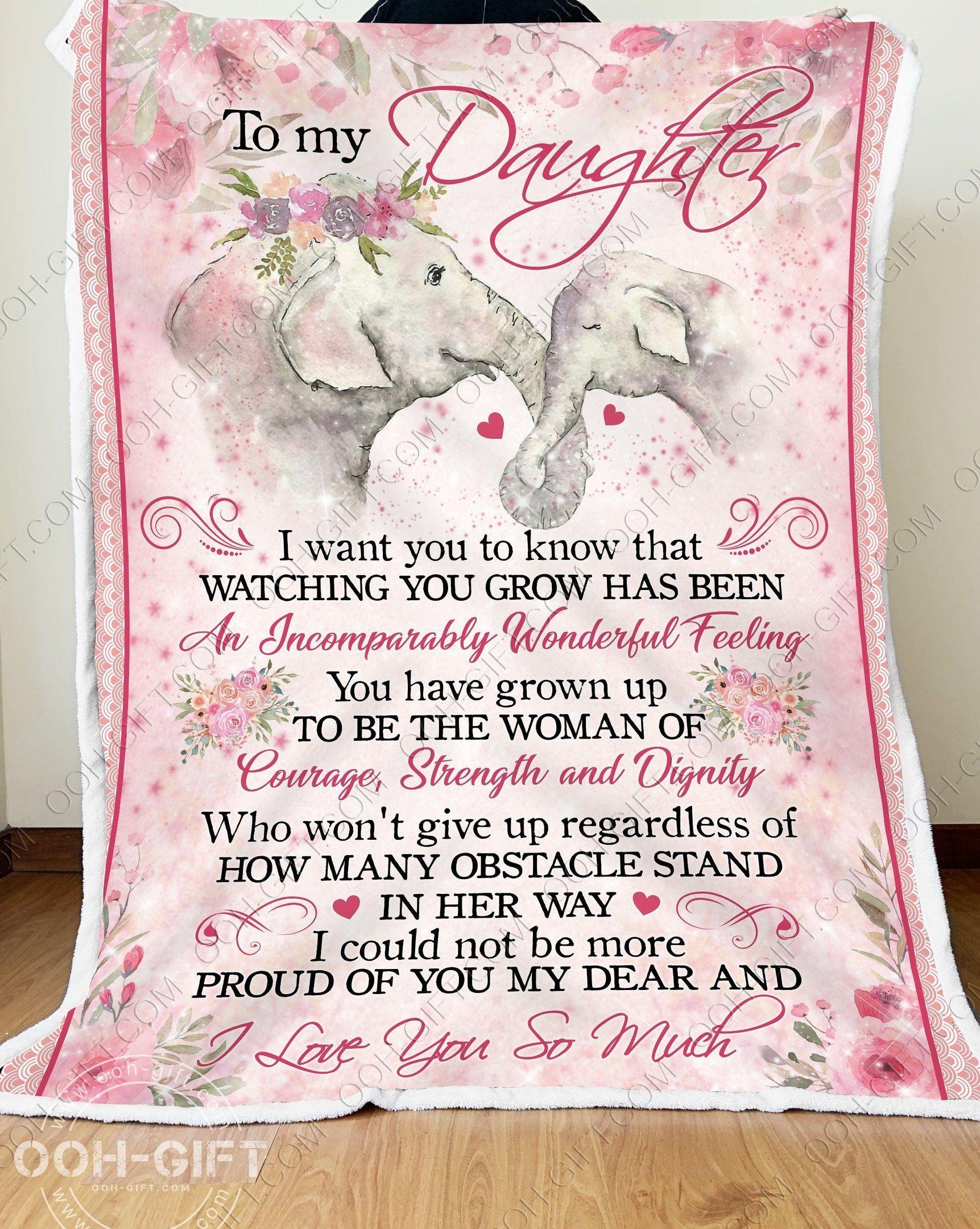 Daughter Wont Give Up Sherpa Fleece Blanket