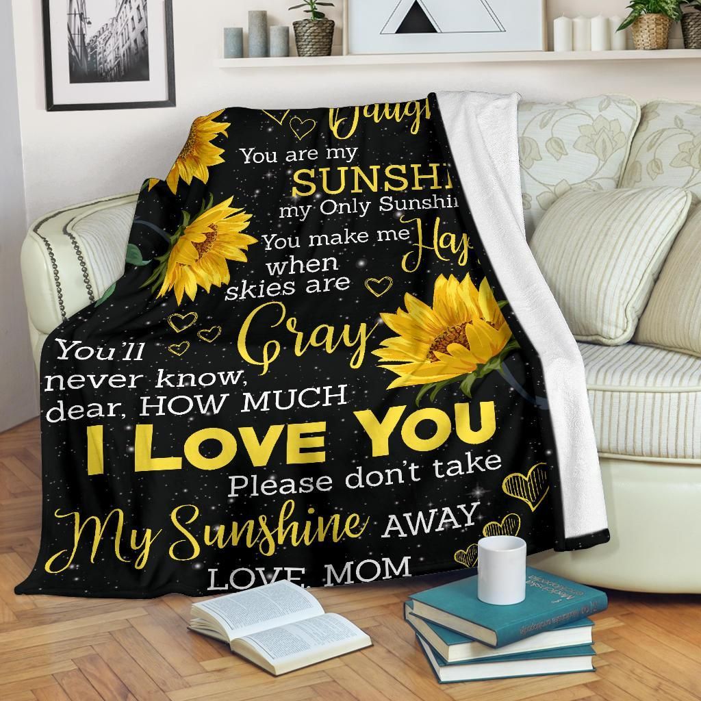Daughter You Are My Sunshine Sherpa Fleece Blanket