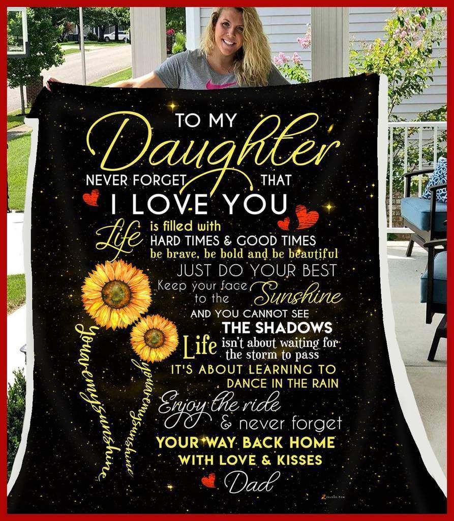 Daughter – You Are My Sunshine Fleece Blanket