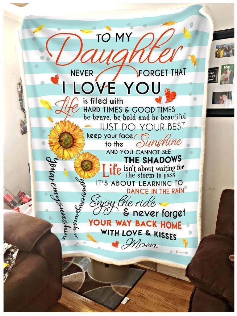 Daughter – You Are My Sunshine Fleece Blanket