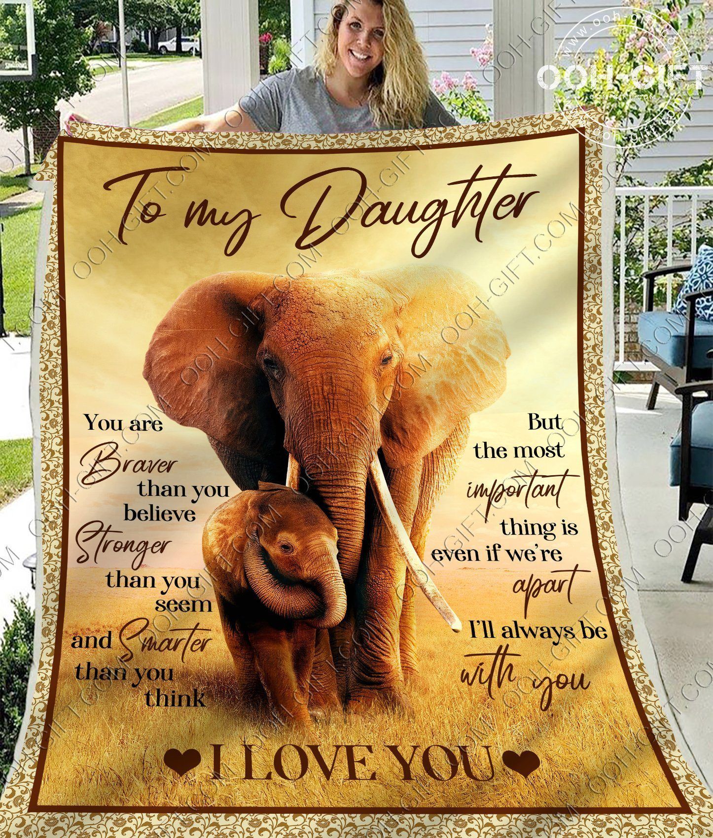 Daughter Youre Braver Than You Believe Sherpa Fleece Blanket