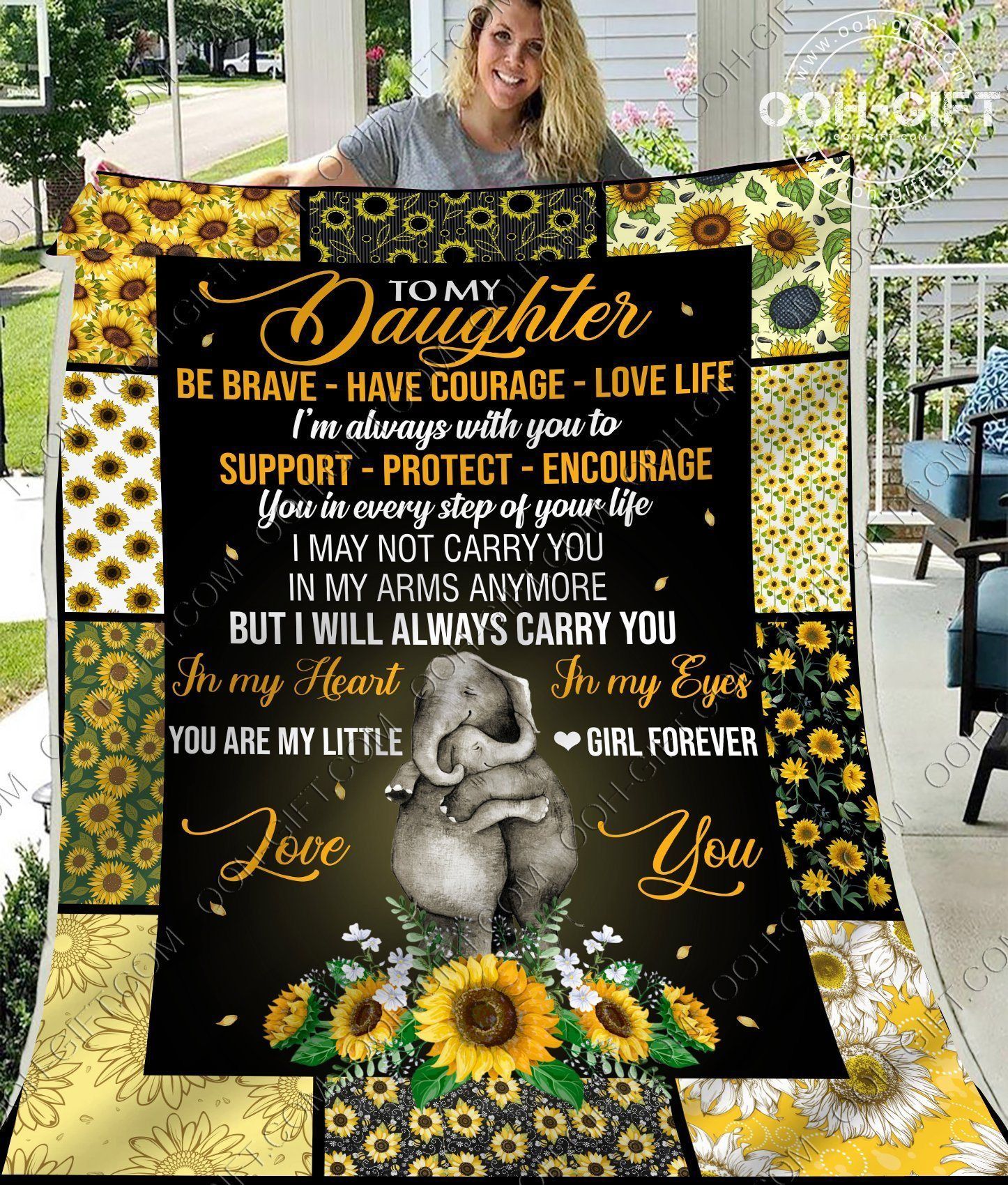 Daughter Youre My Little Girl Forever Sherpa Fleece Blanket