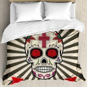 Day Of The Dea Floral Sunburst Bedding Set