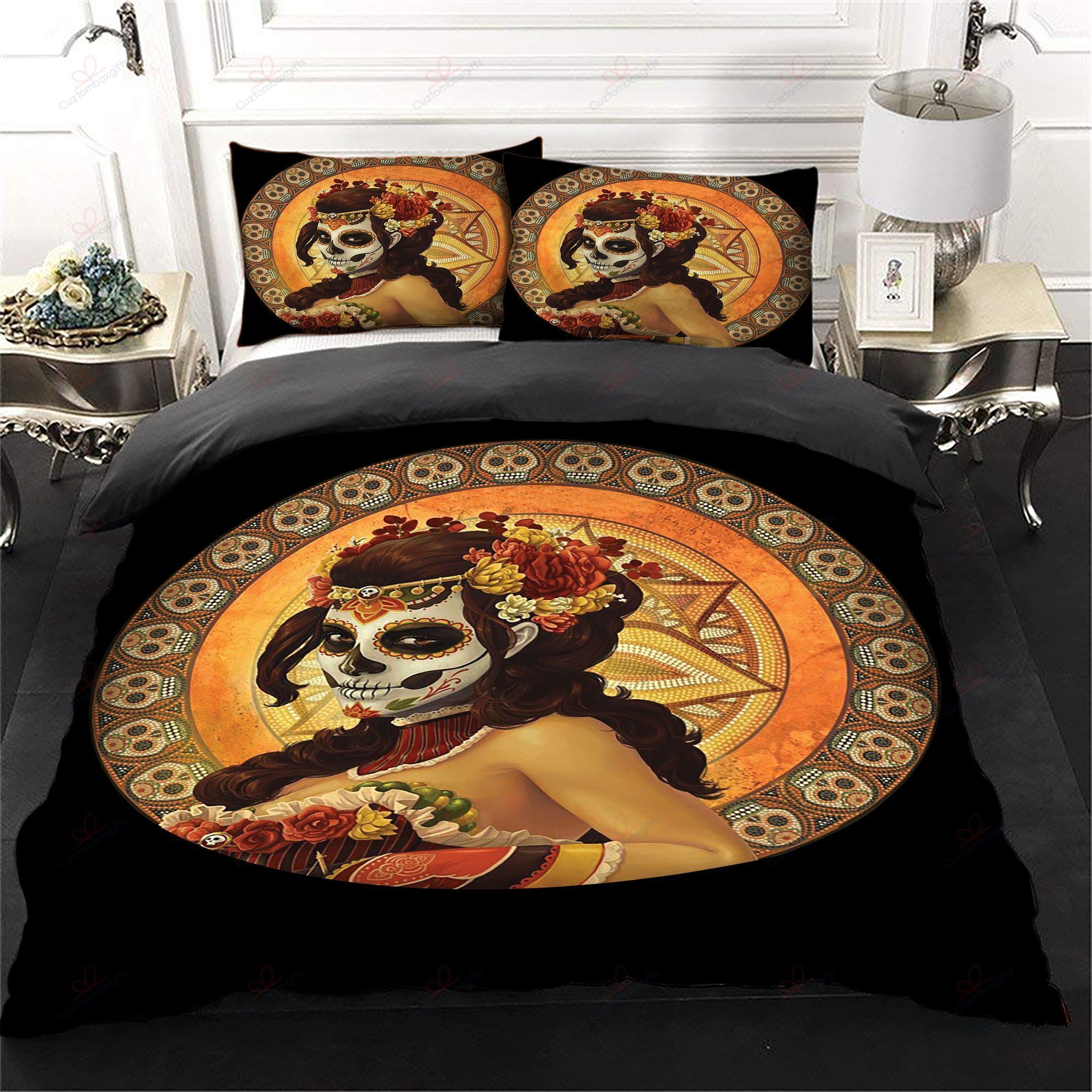 Day Of The Dead Beauty Girl Bedding Set