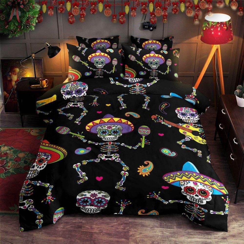 Day Of The Dead Dancing Bedding Set