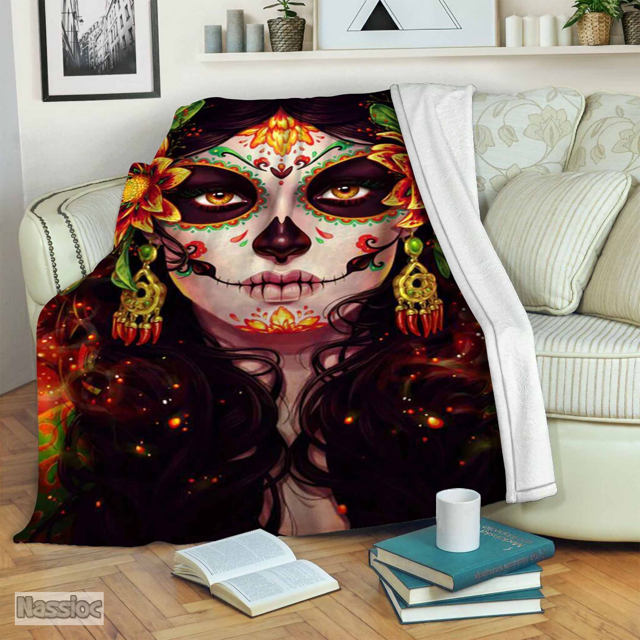 Day Of The Dead Fleece Blanket
