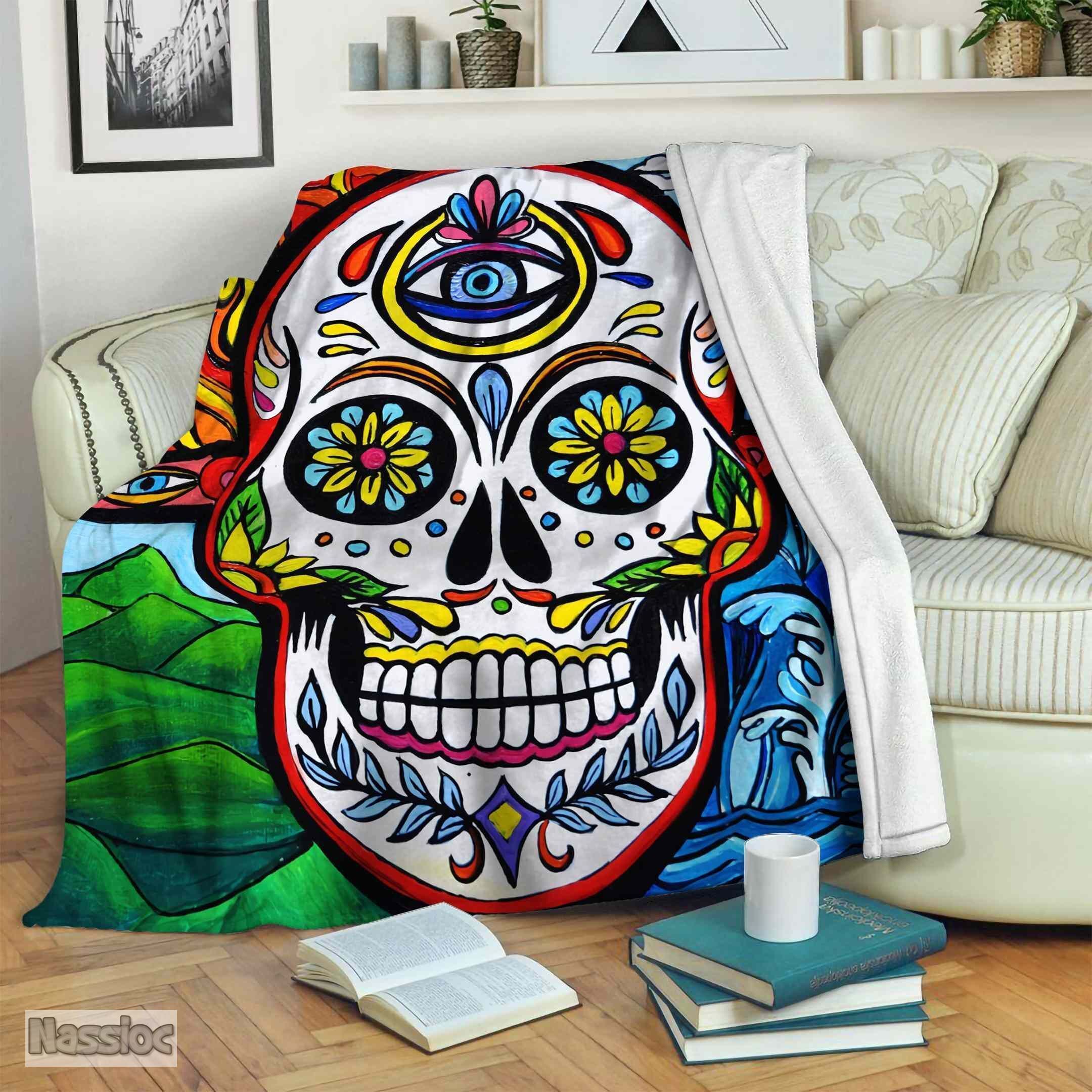 Day Of The Dead Fleece Blanket