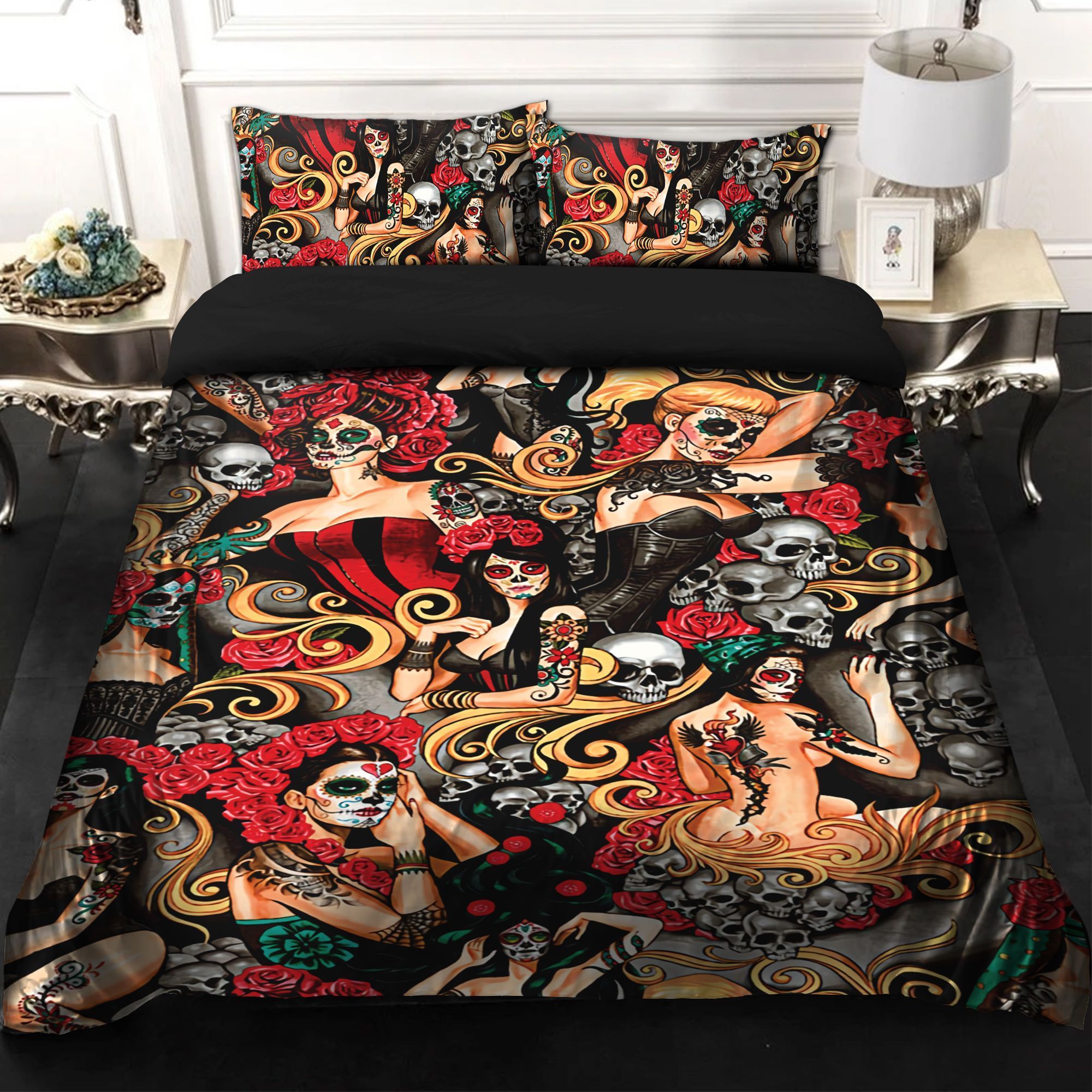 Day Of The Dead Girls Bedding Set