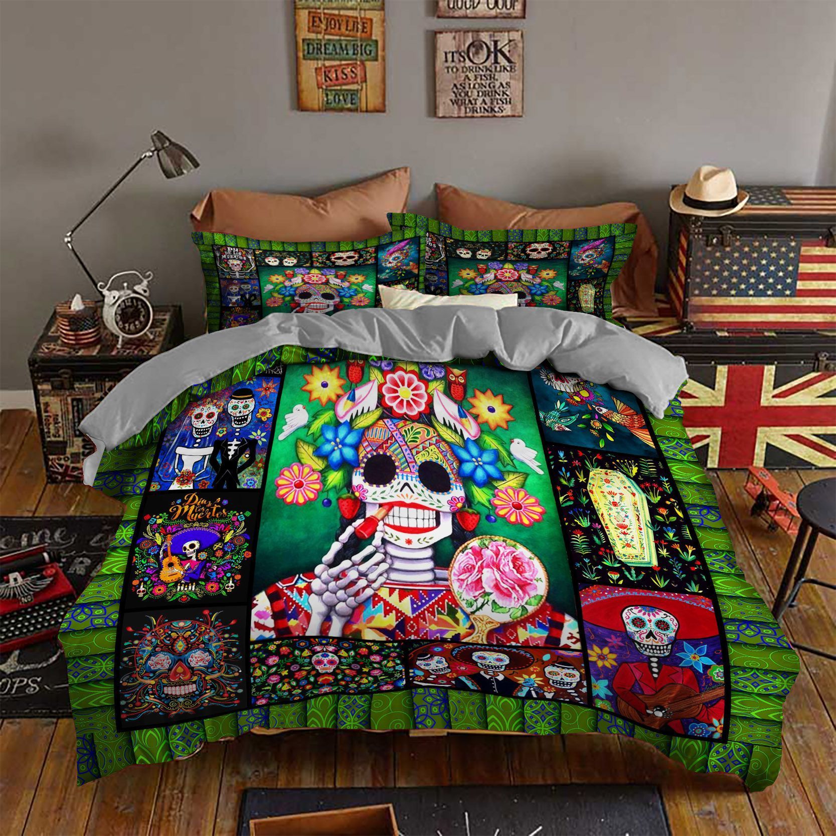 Day Of The Dead Bedding Set